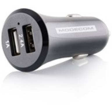 Modecom USB aut&oacute;s t&ouml;ltő 5V 1A &eacute;s 2,4A