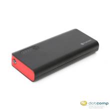Platinet PMPB80BR Power Bank hordozhat&oacute; t&ouml;ltő 8000mAh + zsebl&aacute;mpa fekete-piros