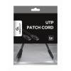 Kab UTP Patch 0,25m Fekete Gembrid PP12-0.25M/BK