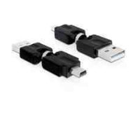 DELOCK CONVERTER USB A apa - USB Mini apa forgatható (65259)