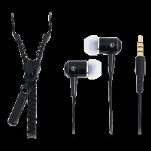 LogiLink "Zippzár'' Sztereo fülbe dugható fülhallgató Mikrofonnal és távirányítóval , fekete