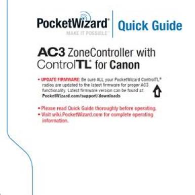 POCKETWIZARD AC3 ZonaController (Canon) POCKETWIZARD AC3 ZonaController (Canon)