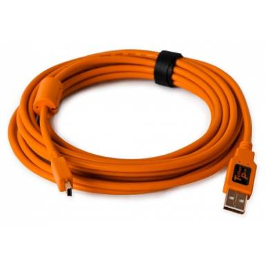 TETHER TOOLS TetherPro USB 2.0 Male to Mini-B 5 pin, 15, Hi-Visibility Orange TETHER TOOLS TetherPro USB 2.0 Male to Mini-B 5 pin, 15, Hi-Visibility Orange