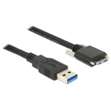 Delock 83599 USB3.0 A - USB3.0 microB dugó csavarokkal ellátott kábel - 3m
