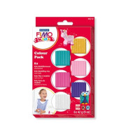 FIMO Gyurma készlet, 6x42 g, égethető, lányoknak, FIMO "Kids Color Pack", 6 különböző szín
