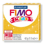FIMO Gyurma, 42 g, égethető, FIMO "Kids", glitteres arany