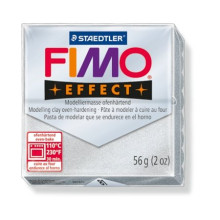 FIMO Gyurma, 56 g, égethető, FIMO "Effect", ezüst
