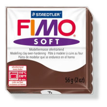 FIMO Gyurma, 56 g, égethető, FIMO "Soft", csokoládé