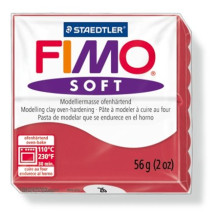 FIMO Gyurma, 56 g, égethető, FIMO "Soft", meggy piros