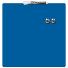 NOBO Üzenőtábla, mágneses, írható, kék, 36x36 cm, NOBO  "Quartet"