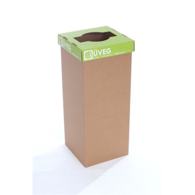 ÖKUKA Szelektív hulladékgyűjtő, újrahasznosított, 60 l, RECOBIN "Slim", zöld