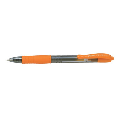 PILOT Zseléstoll, 0,39 mm, nyomógombos, PILOT "G-2", narancssárga