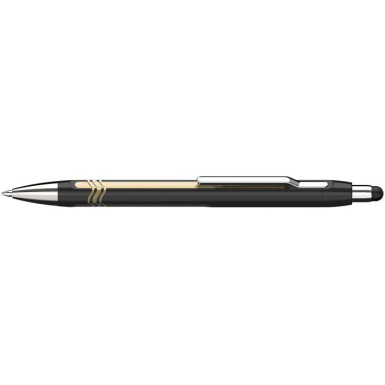 Schneider Golyóstoll, 0,7 mm, nyomógombos, érintőképernyős készülékekhez, SCHNEIDER "Epsilon Touch XB", fekete-arany