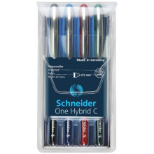 Schneider Rollertoll készlet, 0,5 mm, SCHNEIDER "One Hybrid C", 4 szín