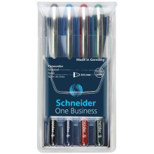Schneider Rollertoll készlet, 0,6 mm, "SCHNEIDER "One Business", 4 szín