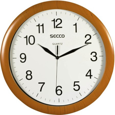 SECCO Falióra, 32 cm,  SECCO "Sweep Second", fa hatású keret