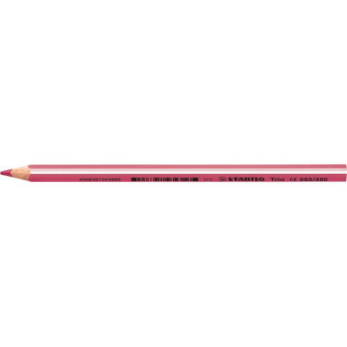 STABILO Színes ceruza, háromszögletű, vastag, STABILO "Trio", rózsaszín
