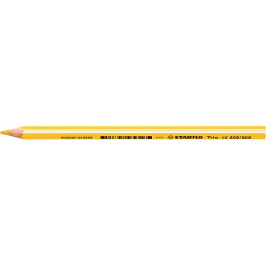 STABILO Színes ceruza, háromszögletű, vastag, STABILO "Trio", sárga