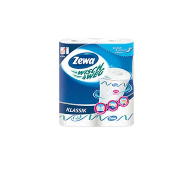 ZEWA Háztartási papírtörlő, 2 rétegű, 2 tekercses, ZEWA "Wisch&Weg Klassik"