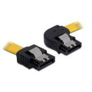 DELOCK Cable SATA right/straight metal yellow 30cm (82496)