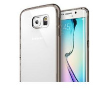Utángyártott Samsung G925 Galaxy S6 Edge Ultra Slim 0.3 mm szilikon hátlap tok, fekete-átlátszó