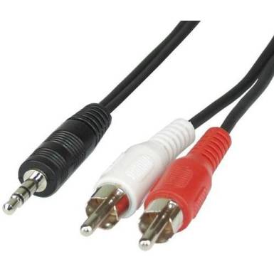 AUDI&Oacute; K&Aacute;BEL 3,5MM JACK/2RCA 3M