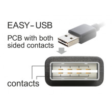 DELOCK Cable EASY-USB 2.0-A male  USB 2.0 micro-B male 1m (83366)
