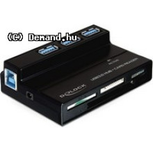 Kártyaolvasó USB Delock USB 3.0+ USB HUB 91721
