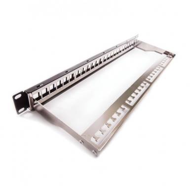 KE-LINE Patch panel 1U, fekete, üres, 24 db keystone jack számára KEP-EMPTY-S KE-LINE Patch panel 1U, fekete, üres, 24 db keystone jack számára KEP-EMPTY-S