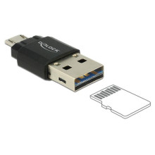 Micro USB OTG MicroSD kártyaolvasó Delock 91735