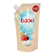 BABA Folyékony szappan utántöltő, 0,5 l, BABA, tej és gyümölcs