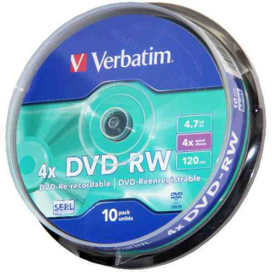 DVD-RW Verbatim 4,7Gb 4x 10db/henger