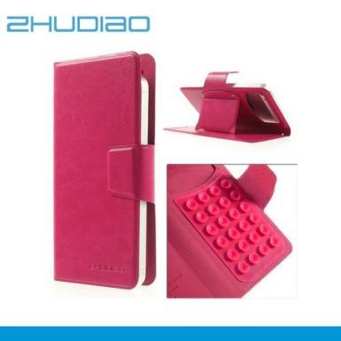 ZHUDIAO ZHUDIAO UNIV tok &aacute;ll&oacute;, bőr (FLIP, m&aacute;gneses,bankk&aacute;rtya tart&oacute;,asztali tart&oacute; funkci&oacute;, tapad&oacute;korongos r&ouml;gz&iacute;t&eacute;s) MAGENTA GP-47232 gy&aacute;ri