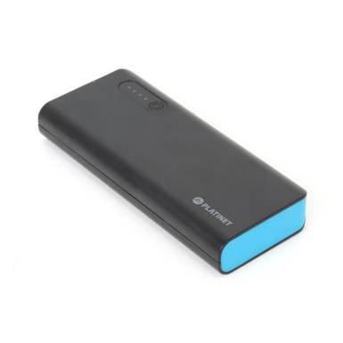 PLATINET Power Bank hordozhat&oacute; t&ouml;ltő 8000mAh + micro USB K&aacute;bel + zsebl&aacute;mpa fekete/k&eacute;k