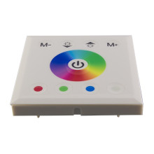 OPTONICA LED szalag dimmer, RGB szalaghoz, fali, fehér üvegpanel, érintő vezérléssel