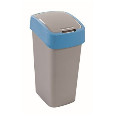 CURVER Billenős szelektív hulladékgyűjtő, műanyag, 50 l, CURVER, kék/szürke