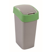 CURVER Billenős szelektív hulladékgyűjtő, műanyag, 50 l, CURVER, zöld/szürke