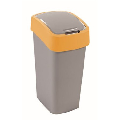 CURVER Billenős szelektív hulladékgyűjtő, műanyag, 50 l, CURVER, sárga/szürke