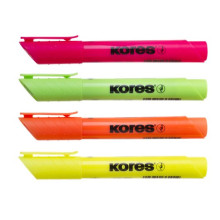 KORES Szövegkiemelő készlet, 0,5-5 mm, KORES "High Liner Plus", 4 különböző szín