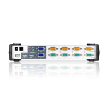 Elosztó KVM  4PC USB ATEN +kábel Dual-View CS1744
