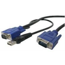 STARTECH 15 FT 2-IN-1 USB KVM CABLE