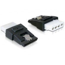 DELOCK Adapter Power 4pin Molex female  SATA power 15pin female with clip (65046)