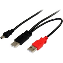 STARTECH - USB3 BASED 6FT USB Y CABLE FOR HARD DRIVE