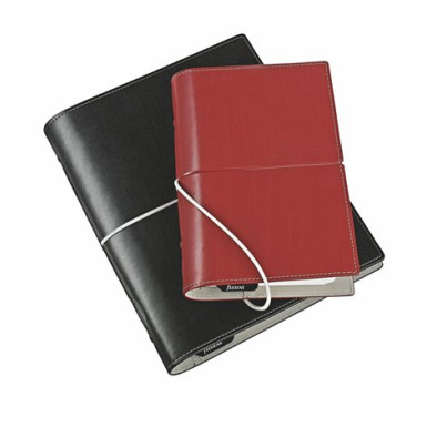 FILOFAX Kalendárium, gyűrűs, betétlapokkal, A5 méret, FILOFAX, "Domino", fekete