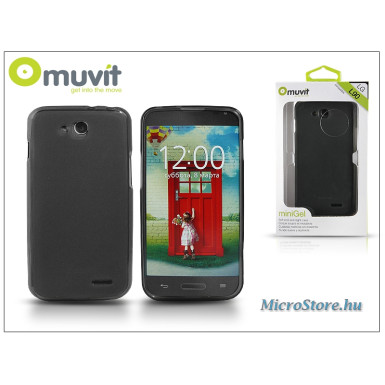 Muvit LG L90 D405 hátlap - Muvit miniGel - smoke black I-MUSKI0337