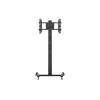 Multibrackets gurulós public padló állvány 180 Single LCD/PLAZMA/LED univerzális konzol, 24-63", fekete színű 7350073730643