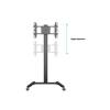 Multibrackets gurulós public padló állvány 180 Single LCD/PLAZMA/LED univerzális konzol, 24-63", fekete színű 7350073730643