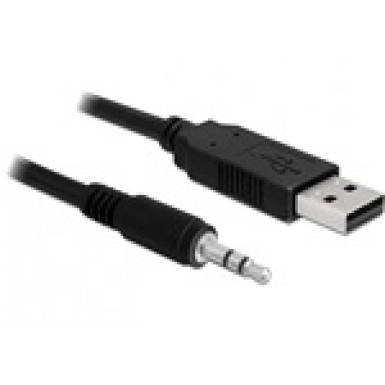 Delock USB A - Serial-TTL 3,5 mm stereo jack M/M konverter 1.8m 5V fekete Delock USB A - Serial-TTL 3,5 mm stereo jack M/M konverter 1.8m 5V fekete