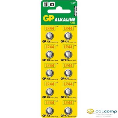 GP 1.5V Alkáli elem (LR44) (10db/blister) /GPA76-BL10/ GP 1.5V Alkáli elem (LR44) (10db/blister) /GPA76-BL10/