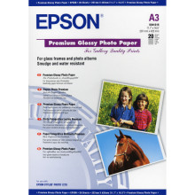 EPSON Premium Glossy Photo Paper, DIN A3, 255g/m, 20 Sheet